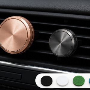 Car Air Fresheners Vent Clips Essential Oil Aromatherapy Diffuser Premium Metallic Vehicle Scent Decoration With Refill Pads