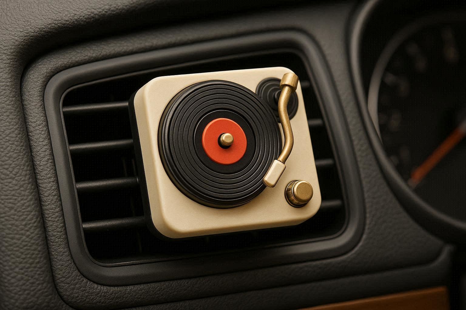 Retro Record Player Car Air Fresheners Phonograph Vent Clip Rotating Aromatherapy Scent Diffuser Vehicle Interior Decoration