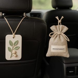 Car Seat Back Hanging Air Fresheners Scented Ceramic Sheet Aromatherapy Pouch Bag For Vehicle Rear Passenger Storage