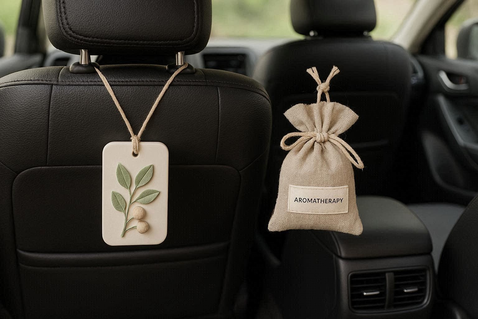 Car Seat Back Hanging Air Fresheners Scented Ceramic Sheet Aromatherapy Pouch Bag For Vehicle Rear Passenger Storage